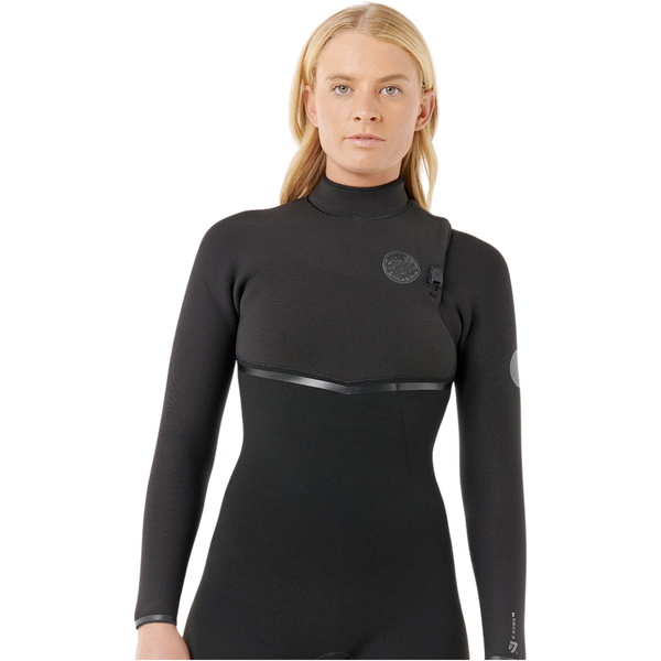 2026 Rip Curl Femmes E-Bomb 3/2mm Zip Free Combinaison Néoprène 16MWFS - Black